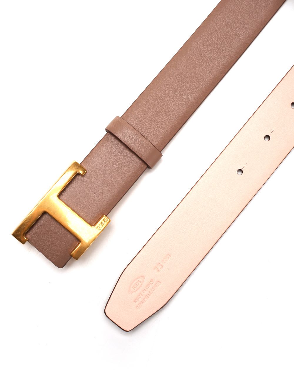 Shop Tod's T Timeless Belt In Beige