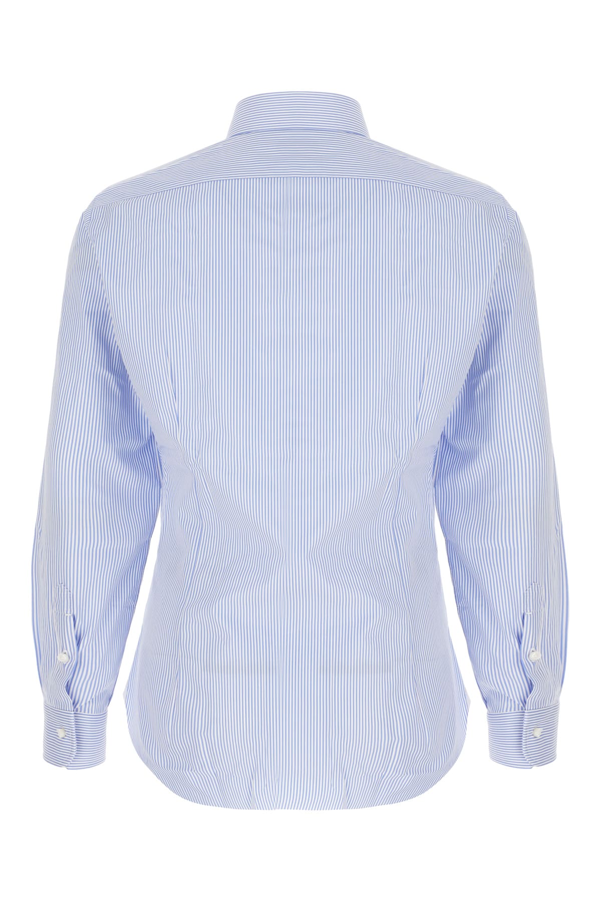 Barba Napoli Printed Poplin Shirt In Blue