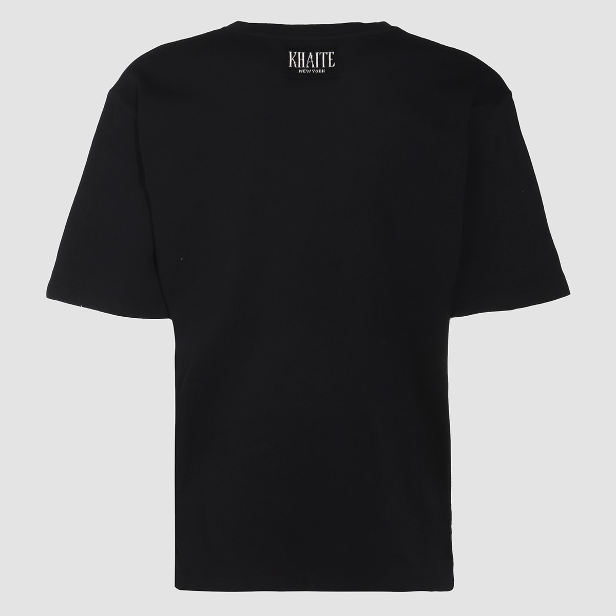 Shop Khaite Black Cotton T-shirt