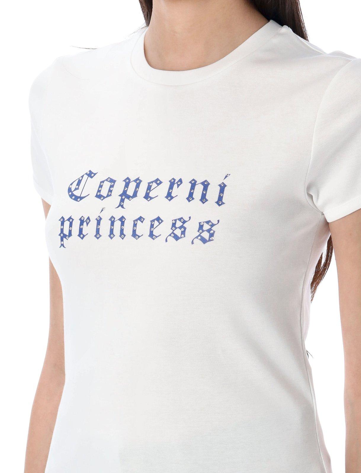 Coperni X Disney T-shirt Princess Aus Baumwoll-jersey In White