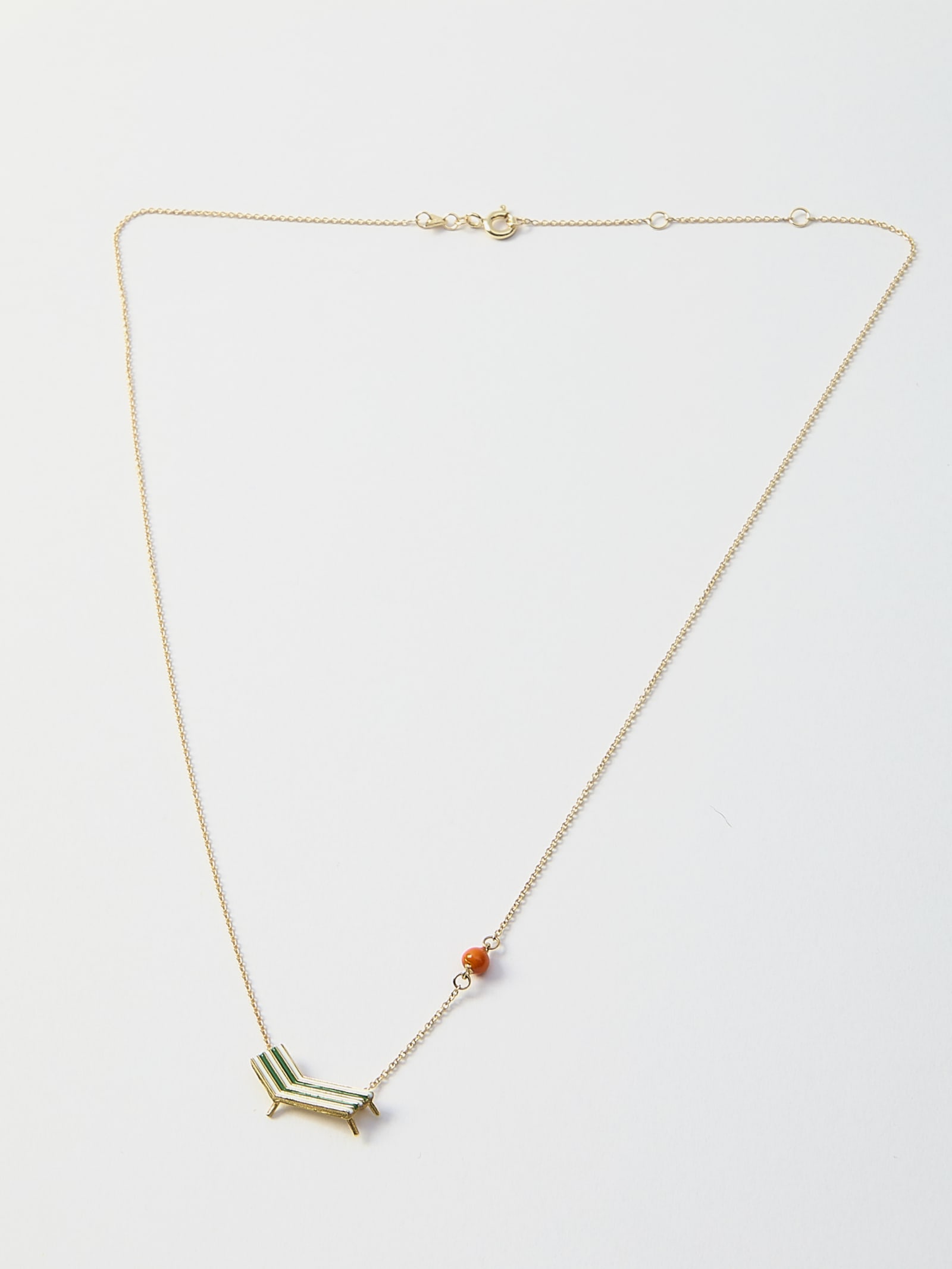 Shop Aliita Beach Chair Necklace In Multicolor