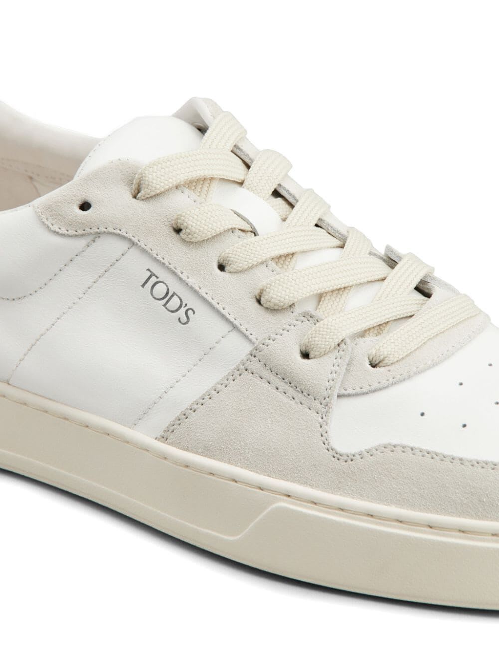 Shop Tod's Lace Up Shoes In White