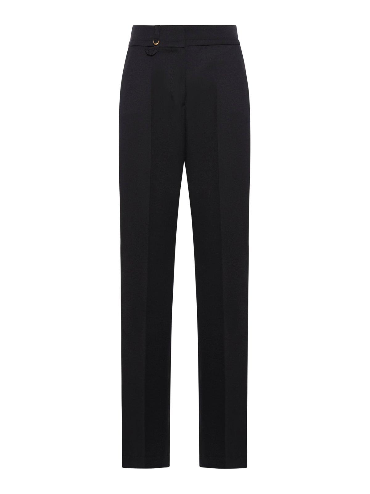 Shop Jacquemus Classic Plain Trousers In Black