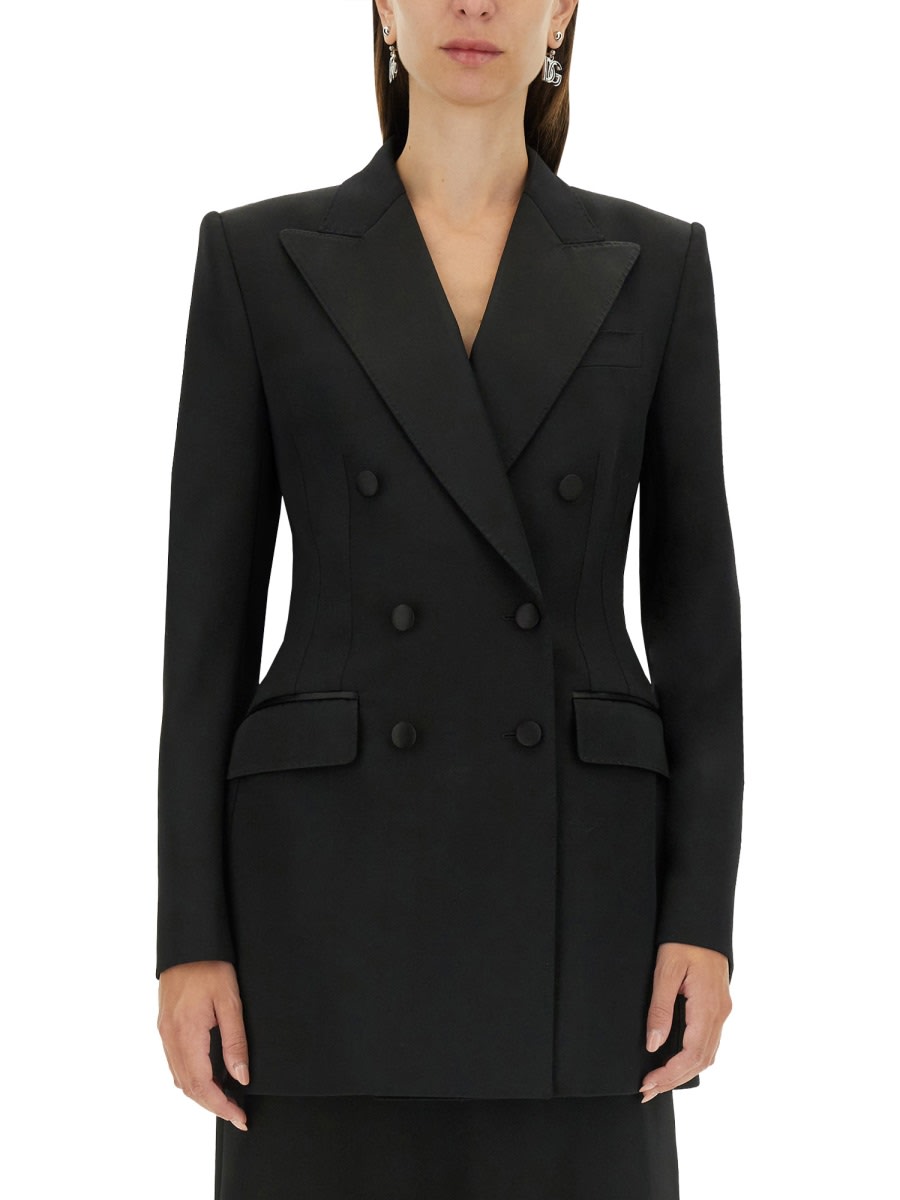 Shop Dolce & Gabbana Double-breasted Jacket In Black