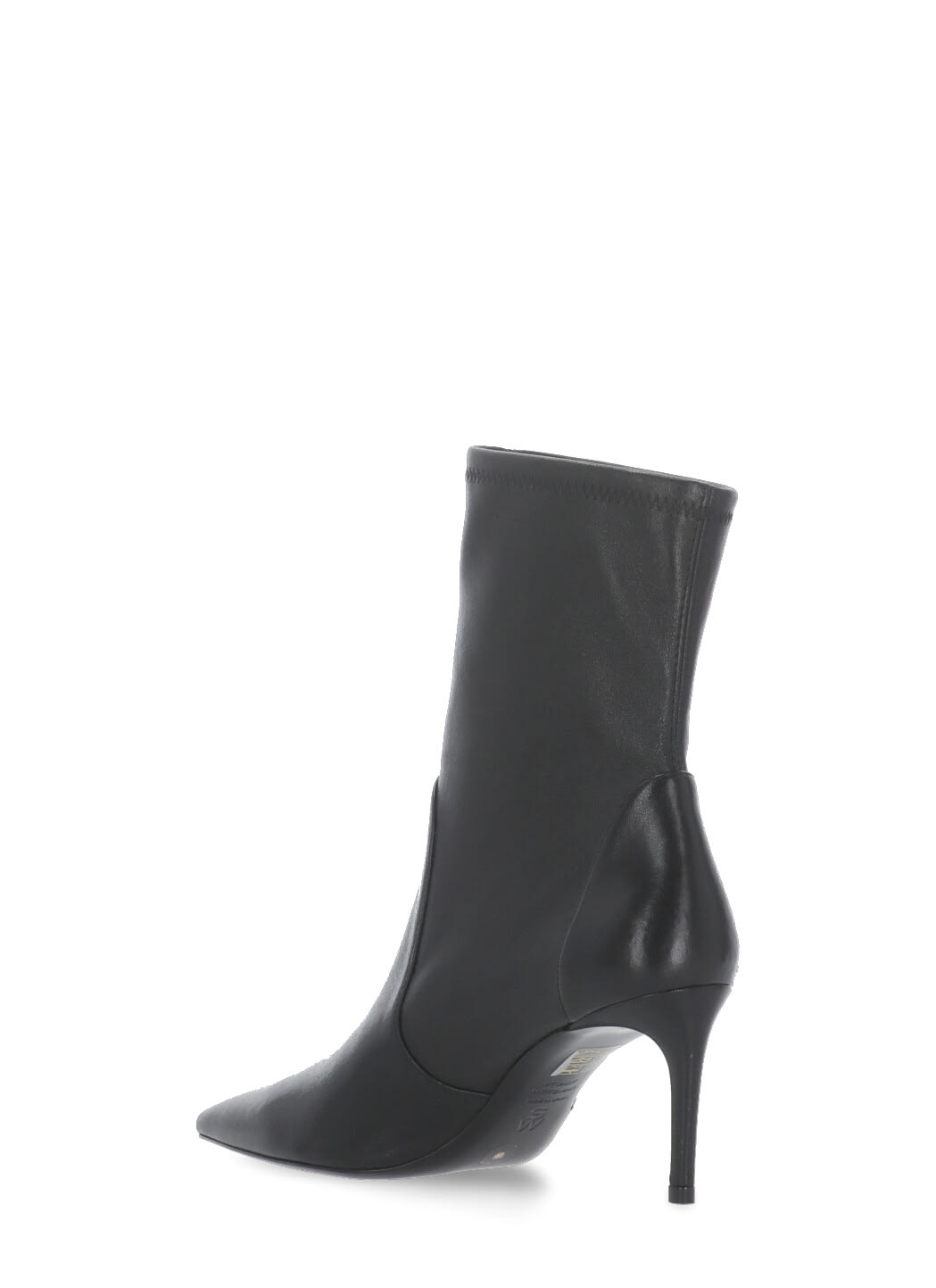 Stuart Weitzman 85 Stretch Bootie Ankle Leather Embroidery In Black