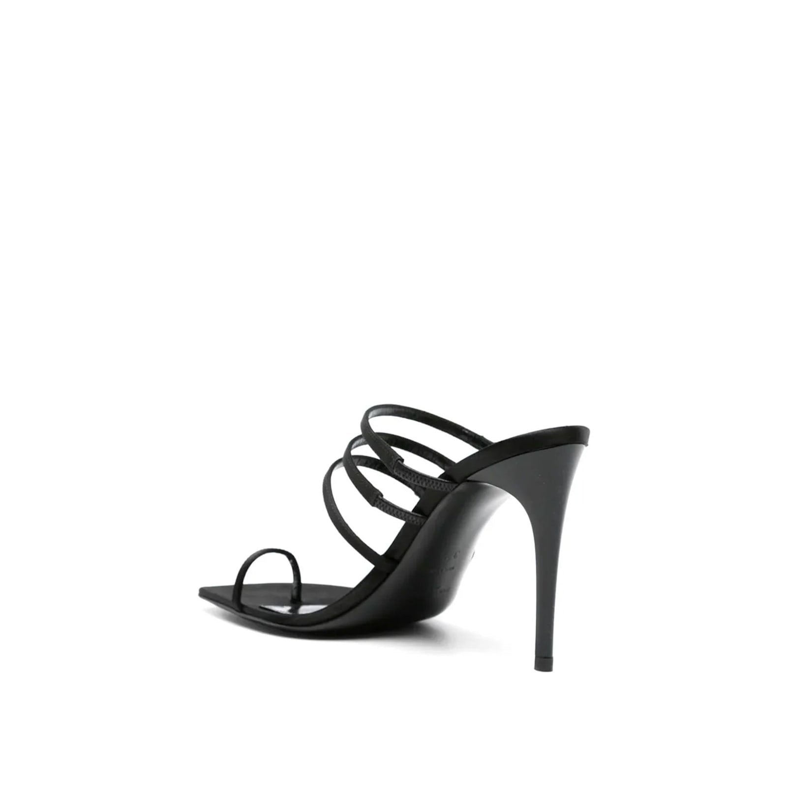 Shop Saint Laurent Jerry 95 Satin Sandals In Black