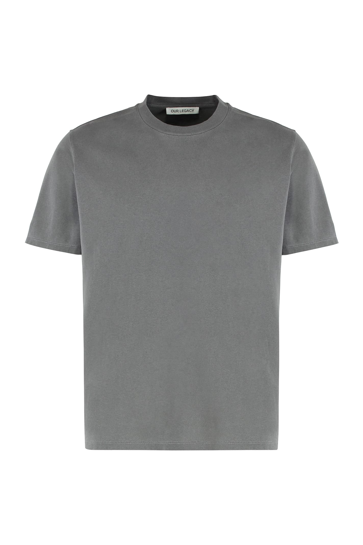Our Legacy Mens Worn Black Boxy Short-sleeve Cotton-jersey T-shirt In Gray