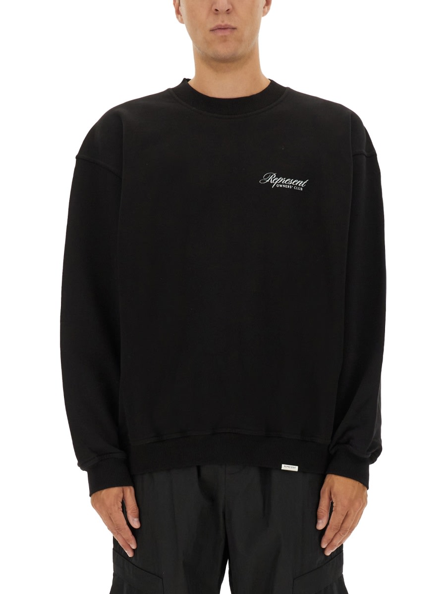 Represent "owners Club Script" Sweatshirt In Black