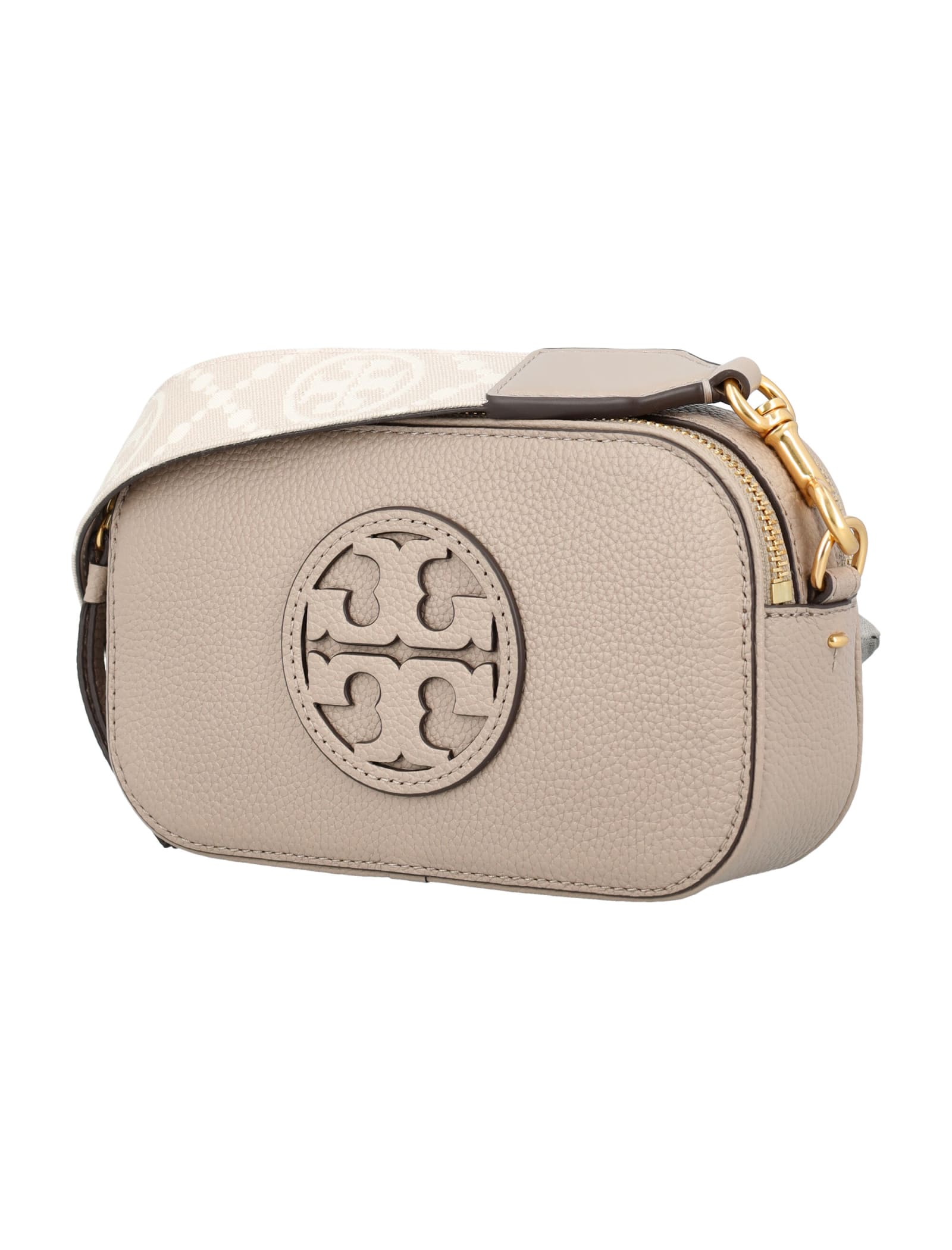 Shop Tory Burch Miller Mini Crossbody Bag In Fresh Clay