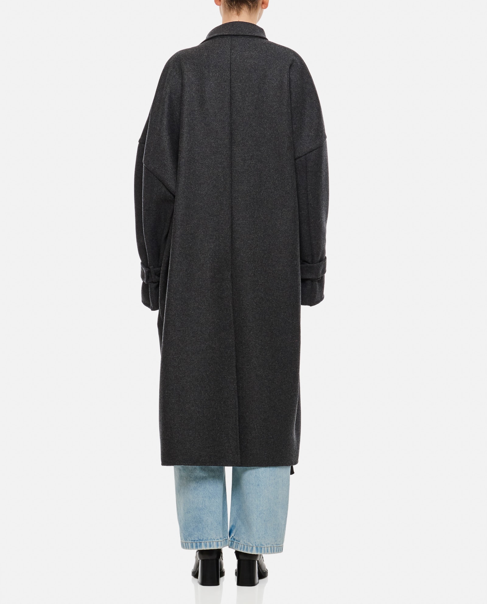 Shop Plan C Wool Coat In Black