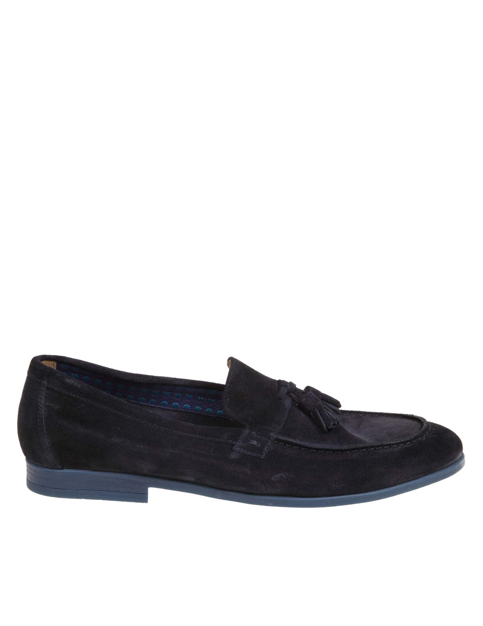Doucals Loafers In Blue Suede