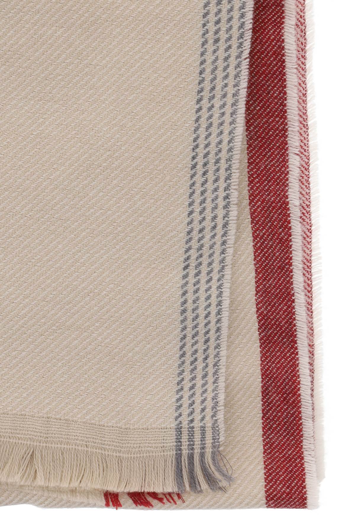 Brunello Cucinelli Wool And Cashmere Blend Scarf In Beige