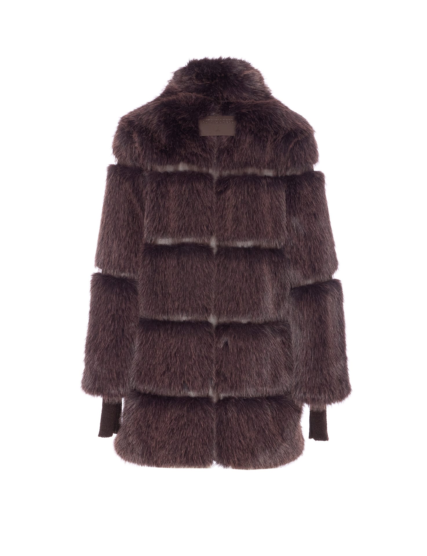 Patrizia Pepe Faux Fur Jacket In Brown