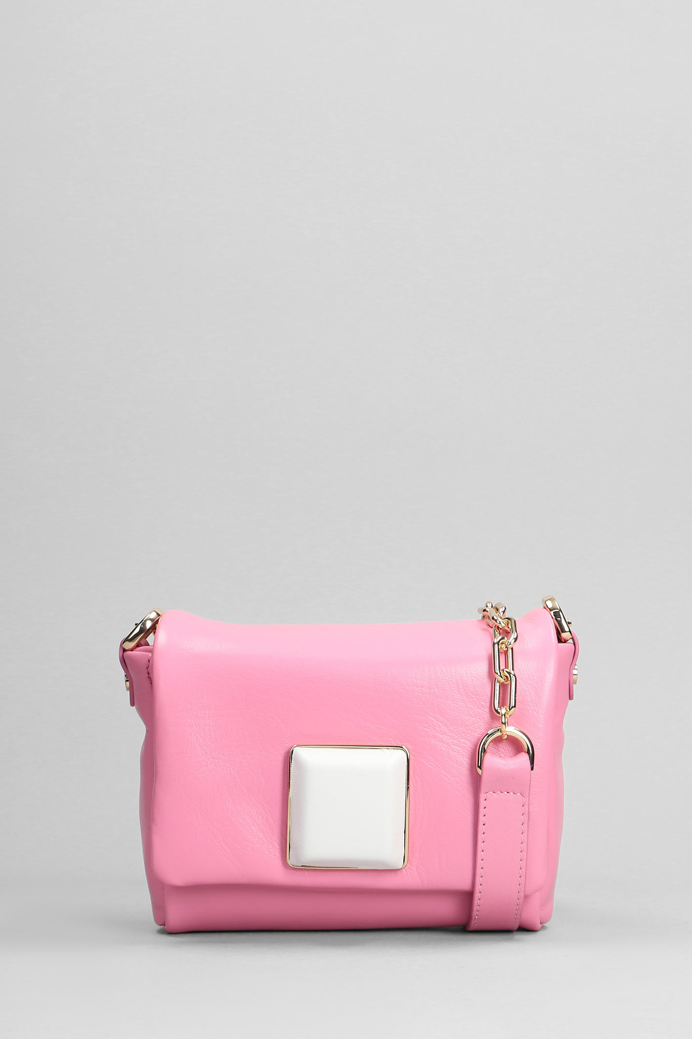 Lucy Shoulder Bag In Rose-pink Leather