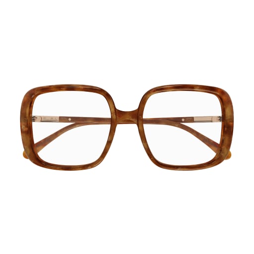 Shop Pomellato Pm0117o Eyewear In Havana Havana Transpa