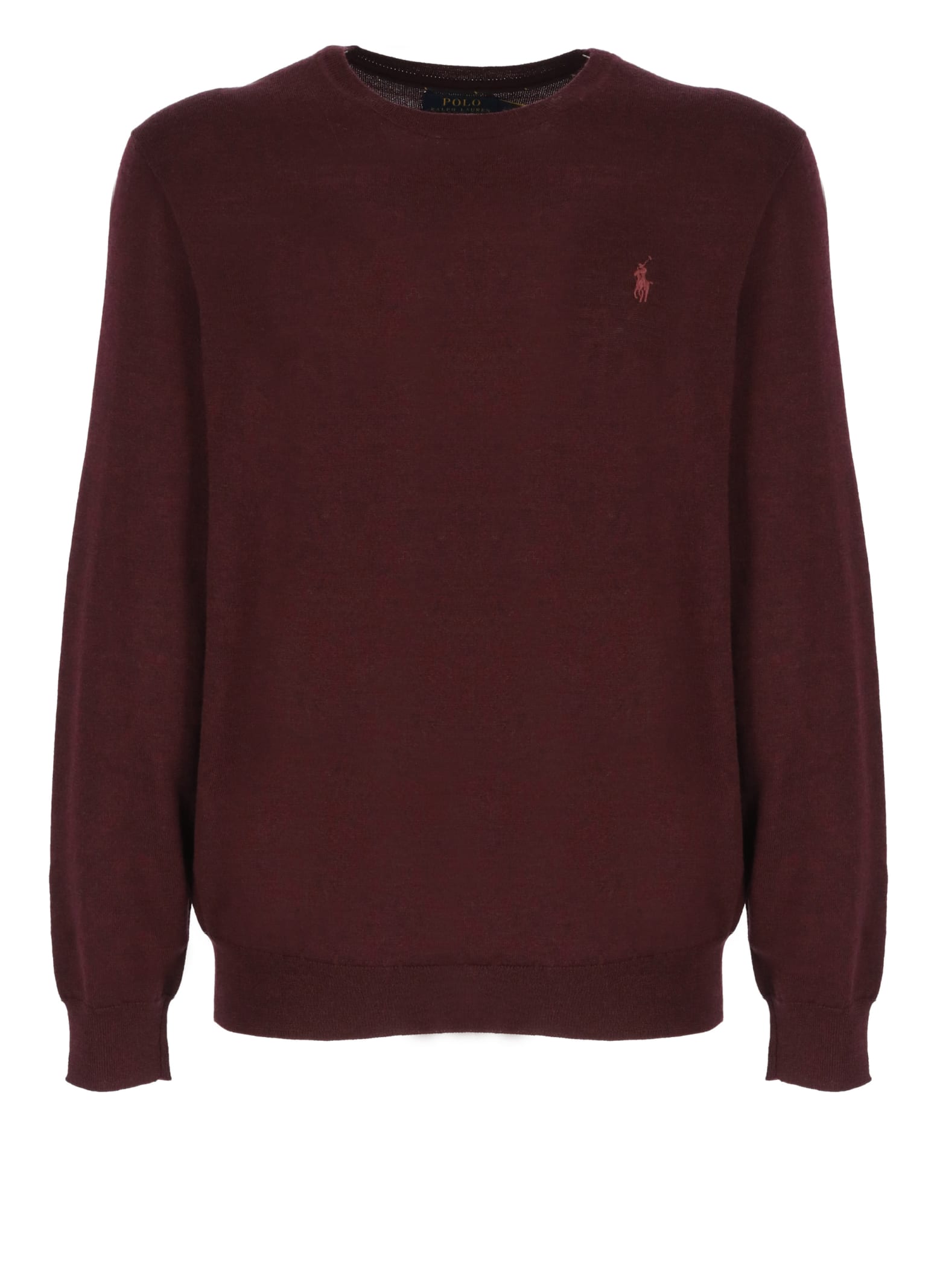 Shop Ralph Lauren Pony Sweater In Aged Wine Heather