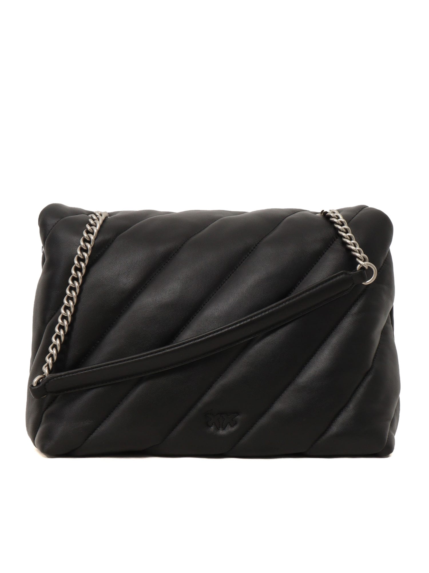 Shop Pinko Love Puff Big Cl Sheepskin In Black