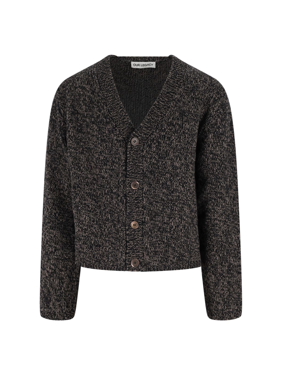 Our Legacy Bear Twist Mouline Wool Cardigan In Black