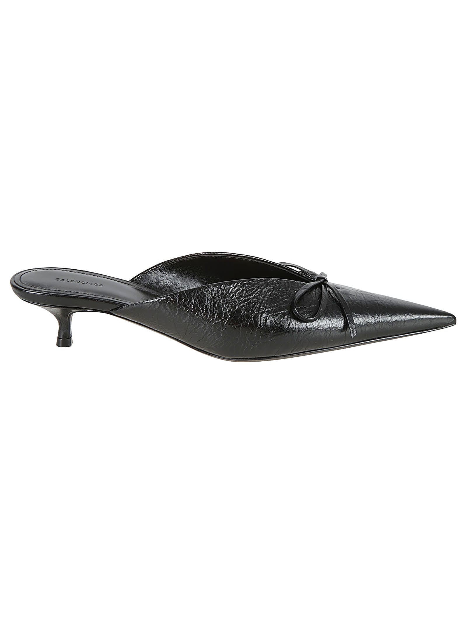 Shop Balenciaga Knife Bow Mules In Black