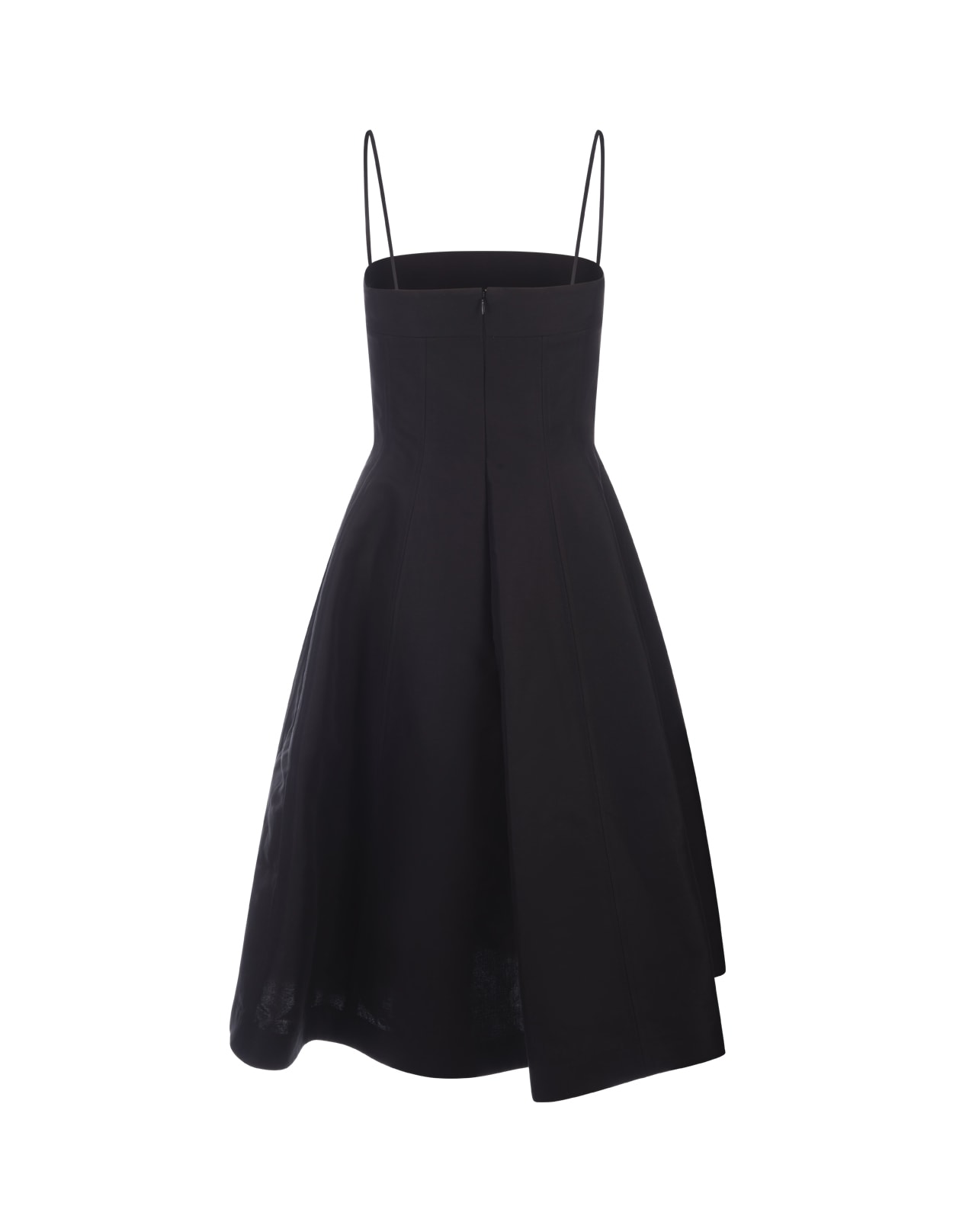 Shop Marni Black Flared Midi Dress