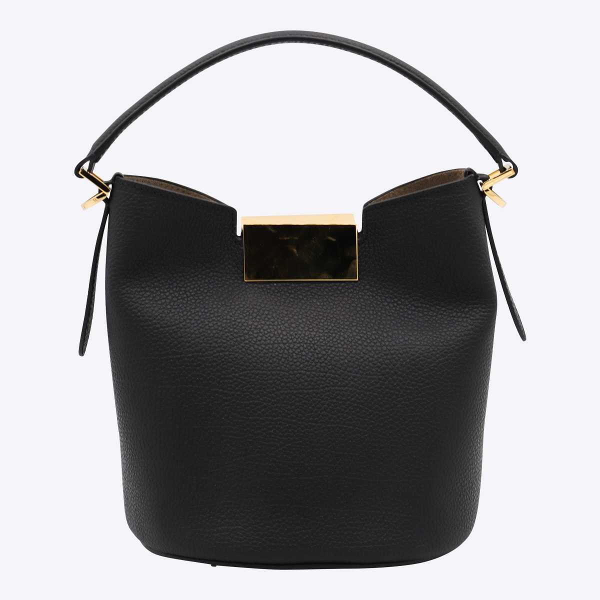 Marni Womens 00n99 Trunkeroo Bucket Leather Shoulder Bag In Black