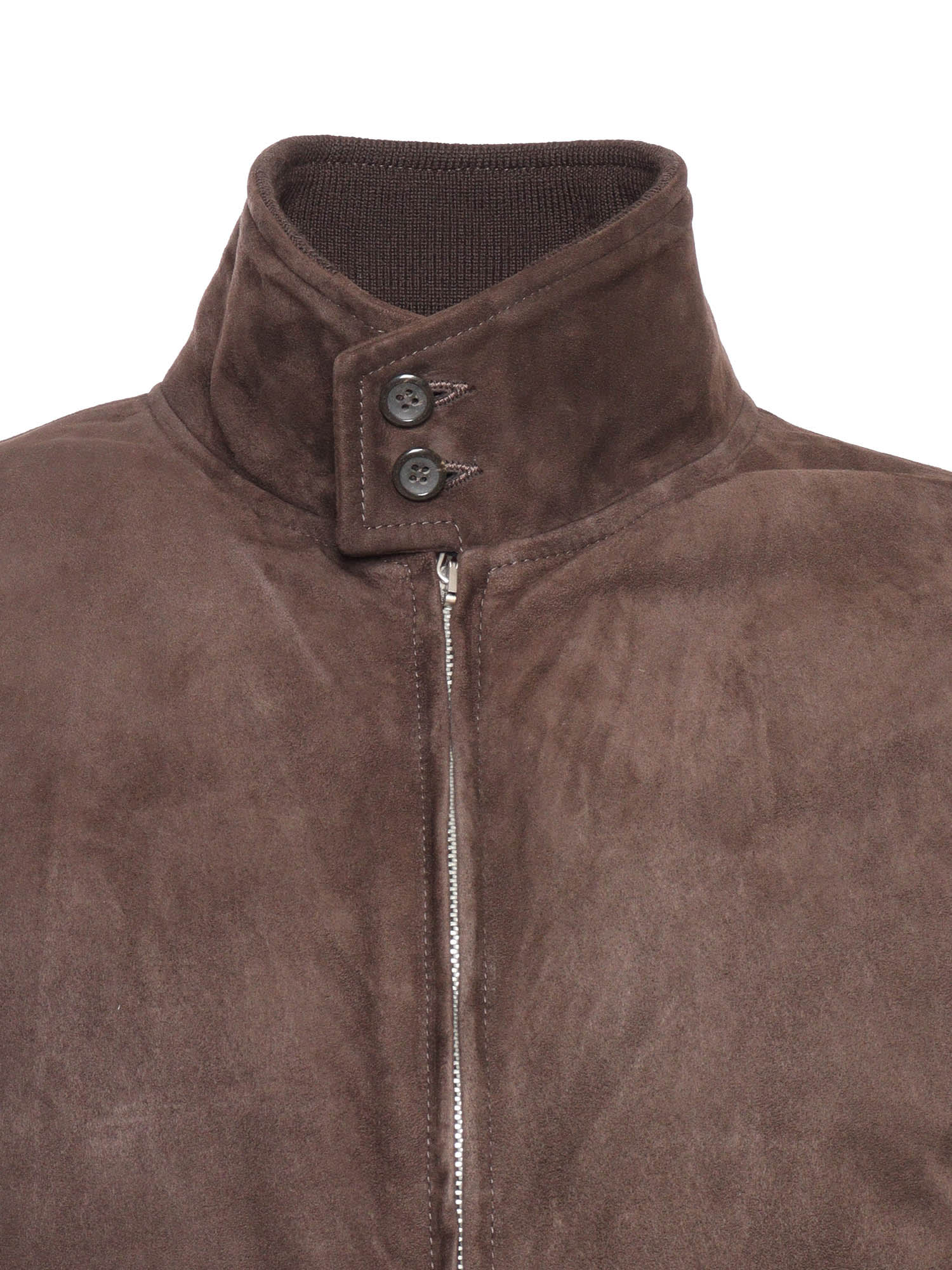 Shop Stewart Jacket With Double Slider Zip, Barracuda Collar With 2buttons, 2welt Side Pockets, Bottom Garment An In Brown