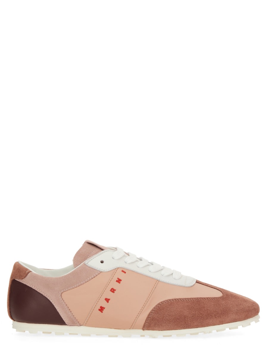 Marni Leather Sneaker In Brown