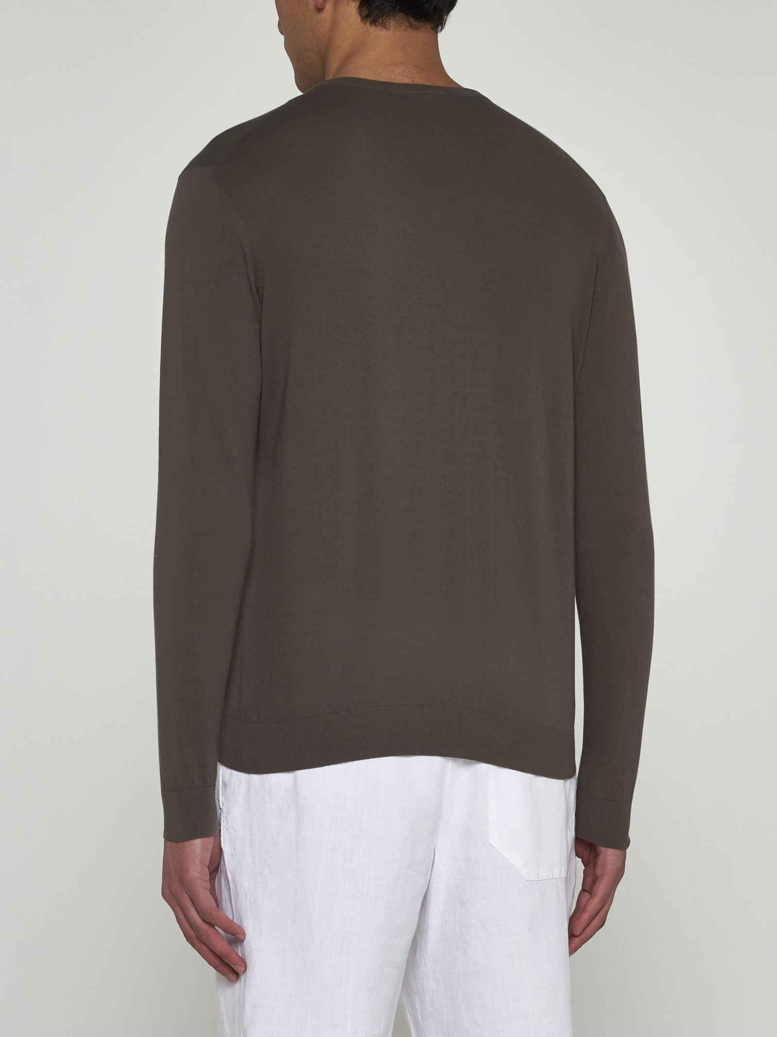 Shop Malo Cotton Sweater In Fango