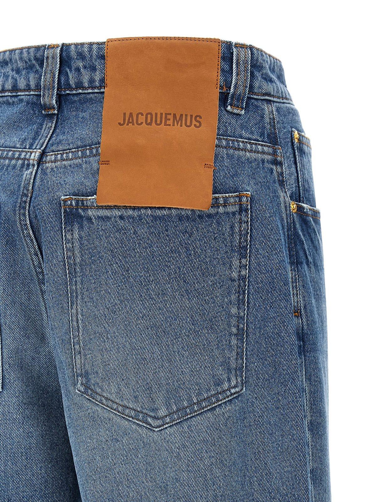 Shop Jacquemus Nîmes Wide-leg Jeans In Denim Blue
