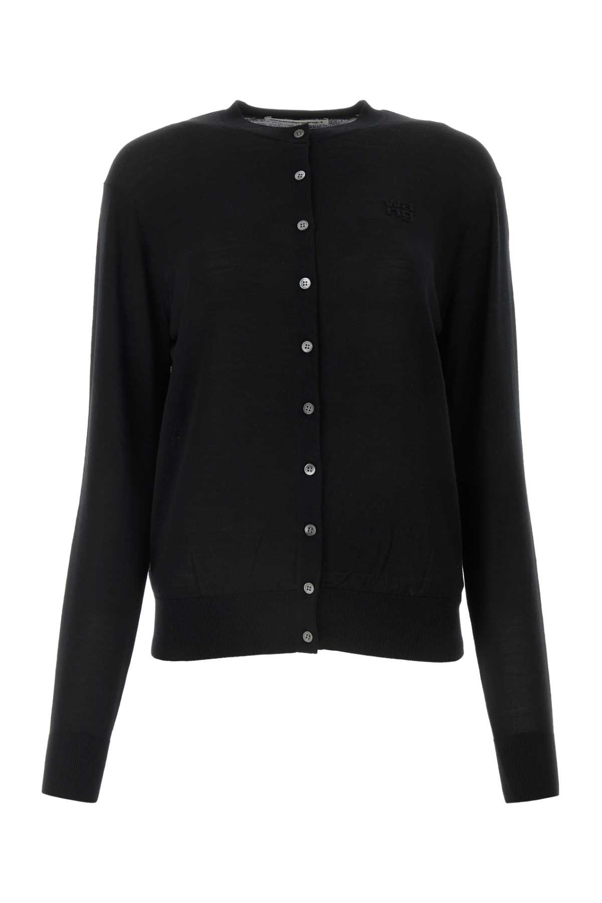 Shop Alexander Wang T Black Wool Cardigan