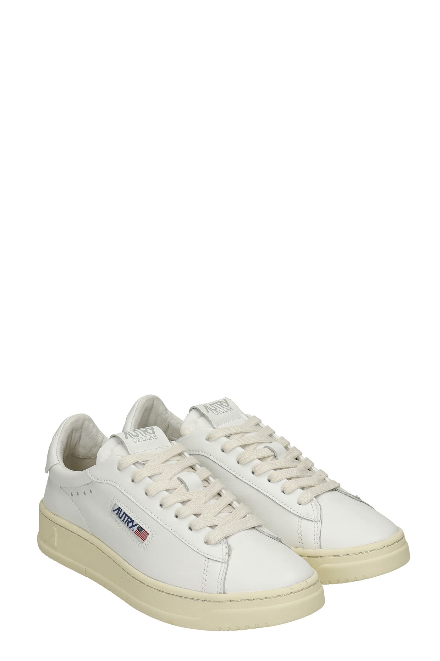 Shop Autry Dallas Sneakers In White Leather