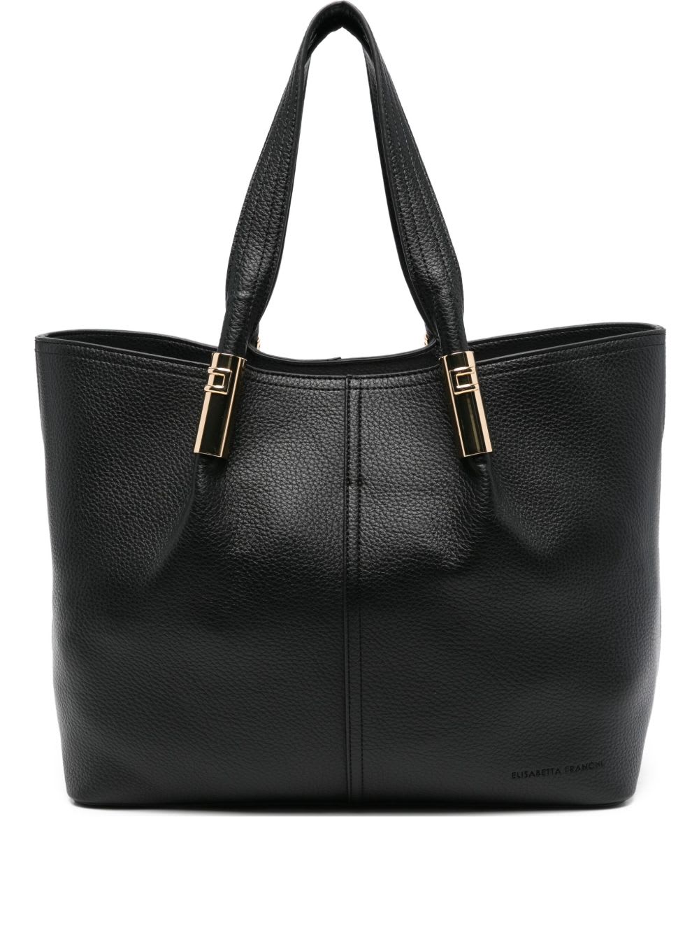 Elisabetta Franchi Shopping Bag In Black