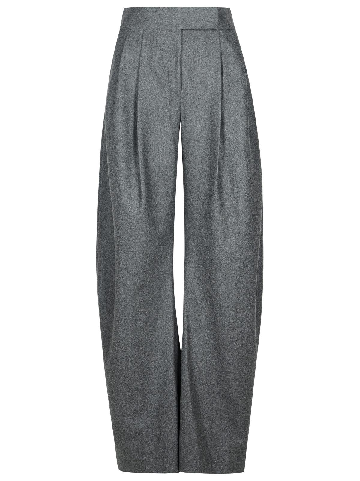 Shop Attico Gary Grey Wool Blend Pants