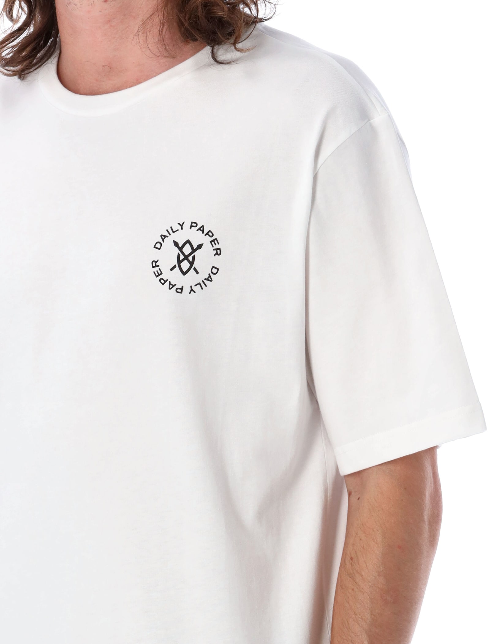 Shop Daily Paper Logo T-shirt In Wihte