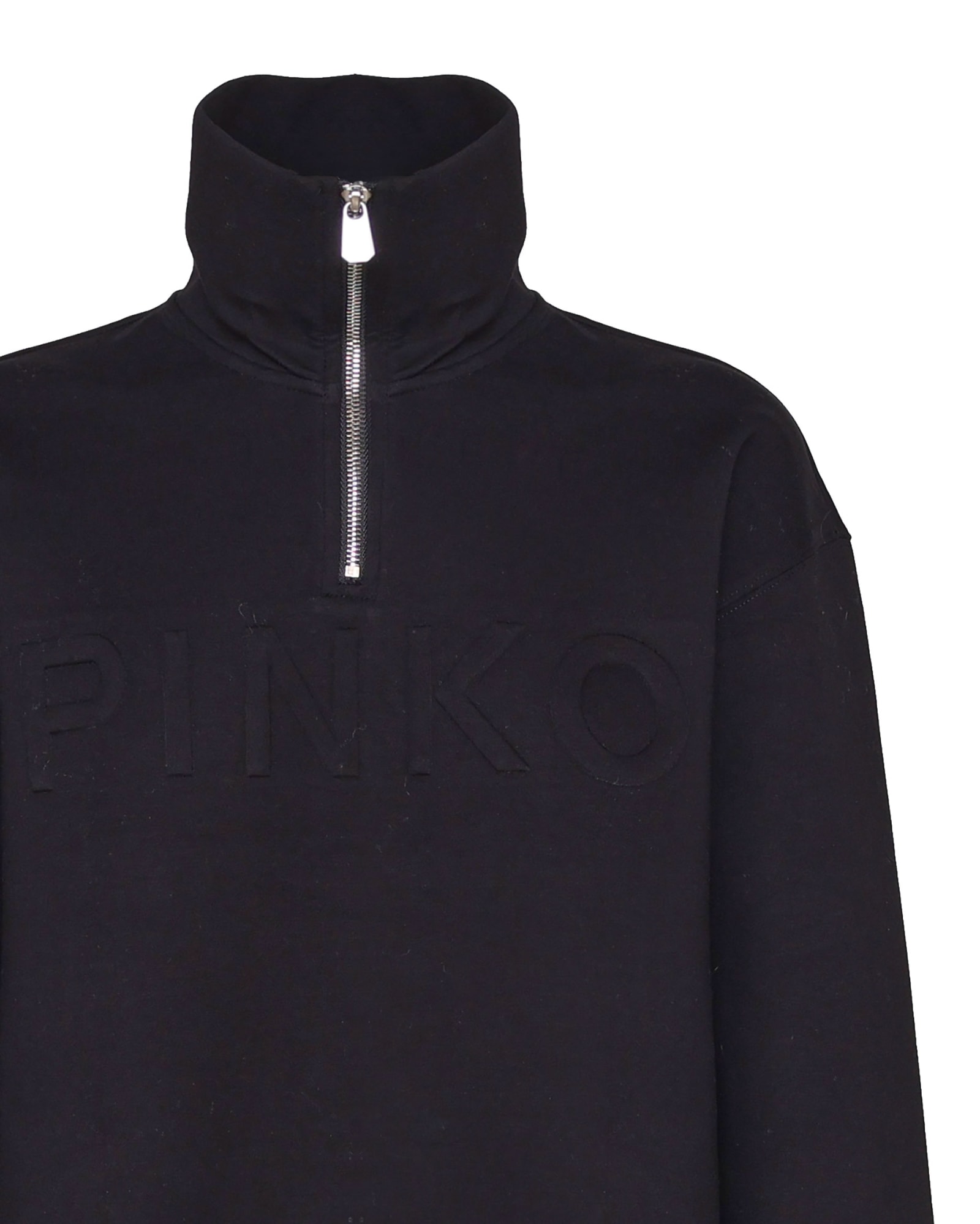 Shop Pinko Stretch Jersey Sweatshirt In Black