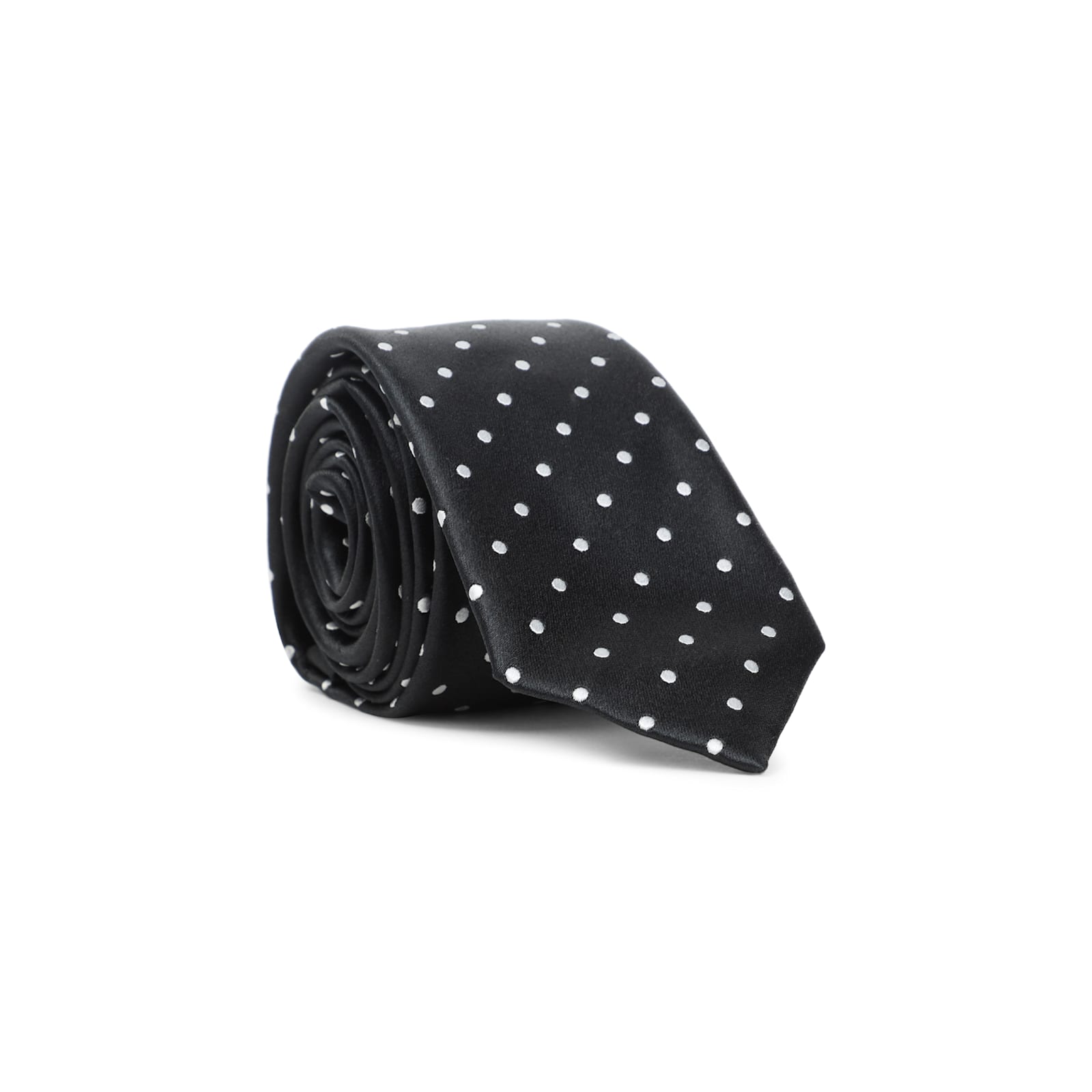 Tom Ford Polka Dot-jacquard Silk Tie In Black