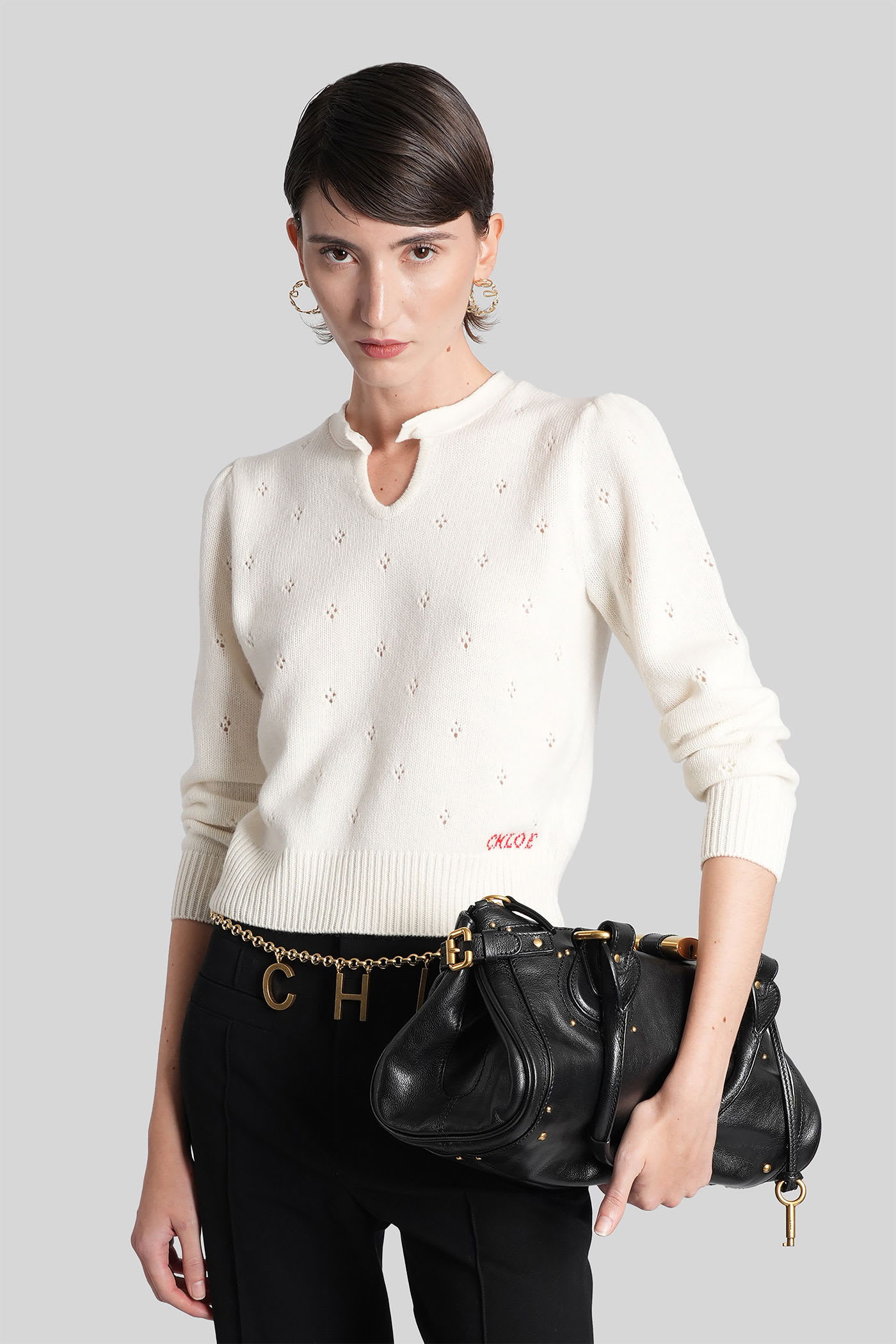 Chloé Chloe Women Wool And Cashmere Sweater In White