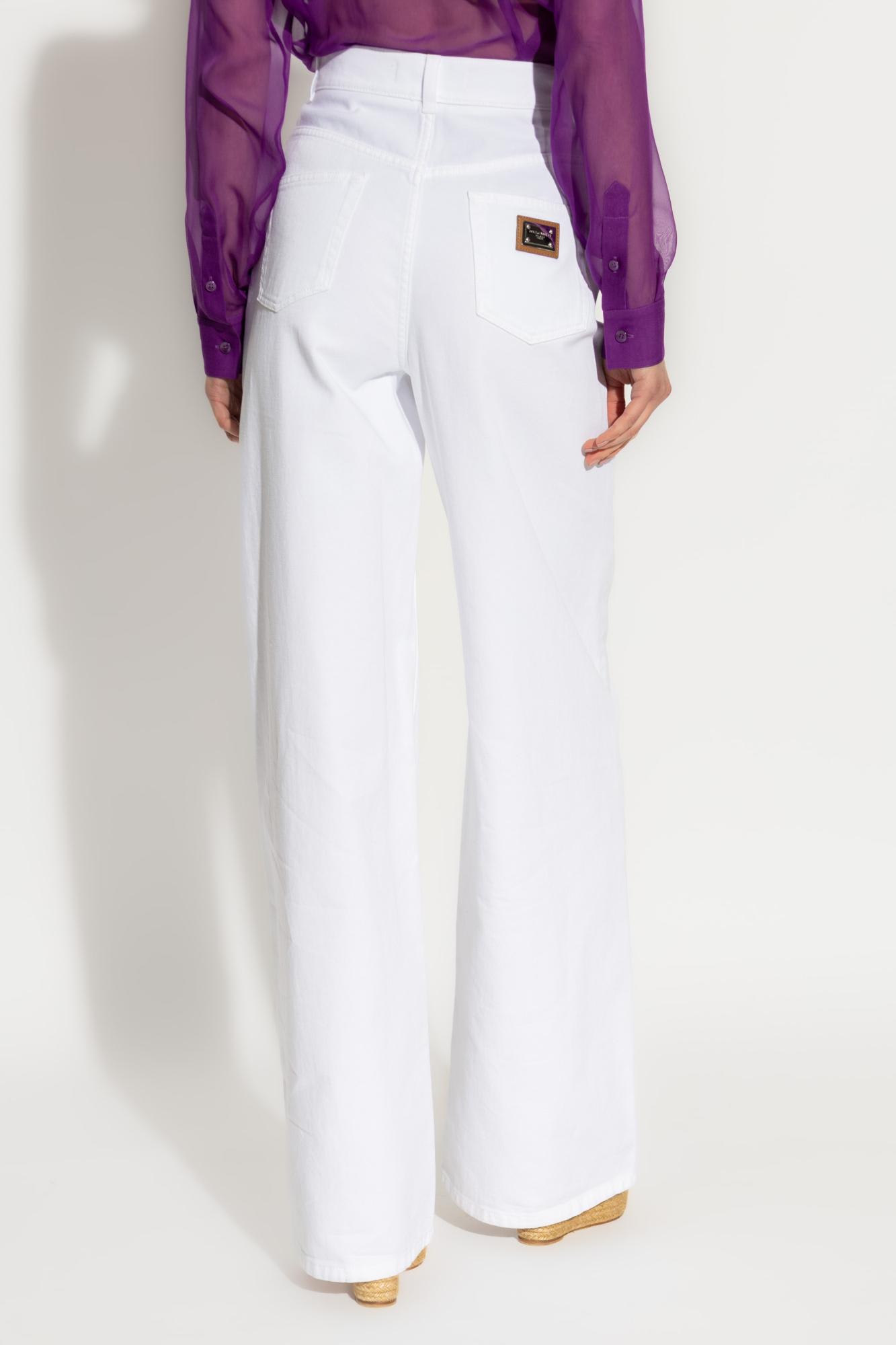 Dolce & Gabbana Cotton Trousers In White
