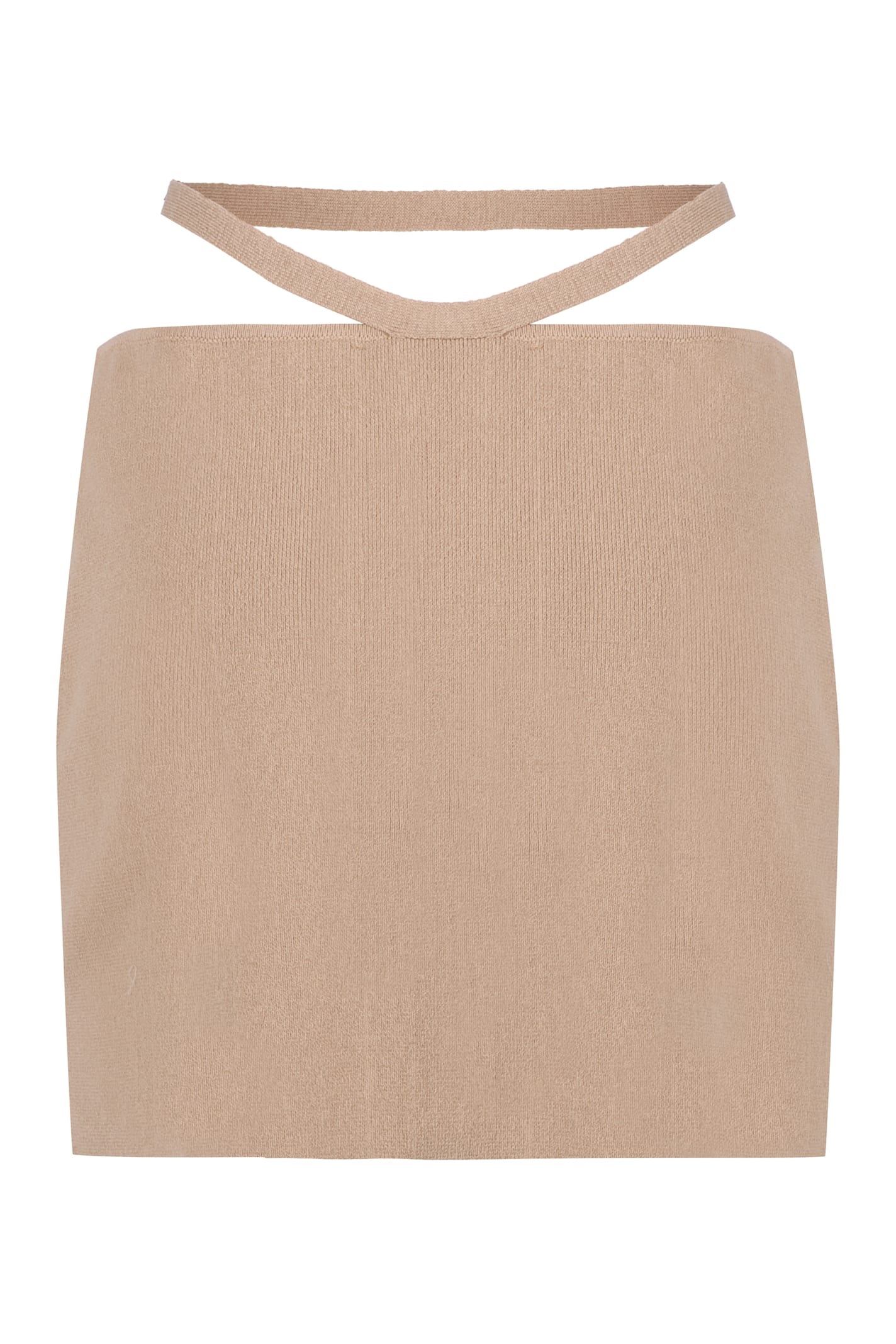 Andreädamo Andreādamo Knitted Mini Skirt In Skin