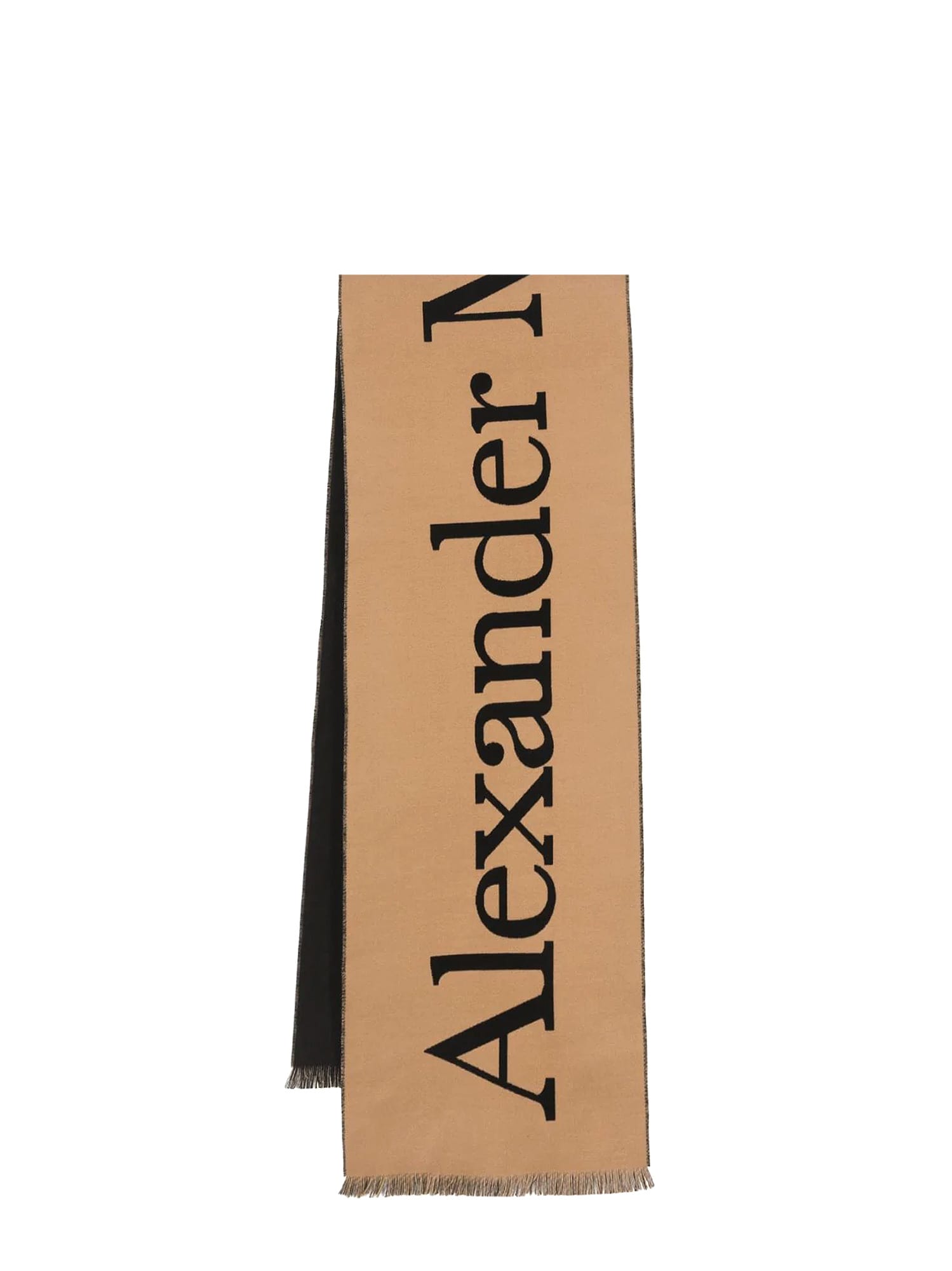 Shop Alexander Mcqueen Scarf In Beige