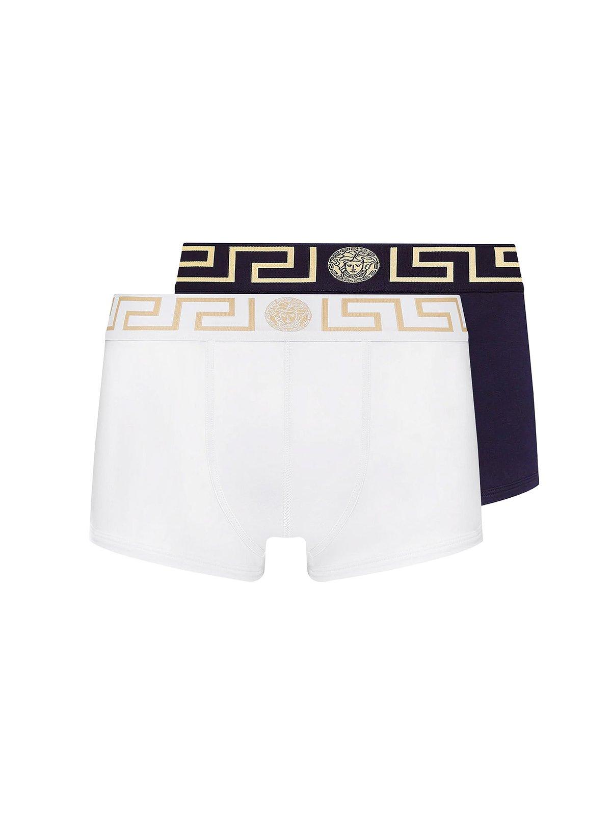 VERSACE LOGO BAND TWO-PACK BOXERS