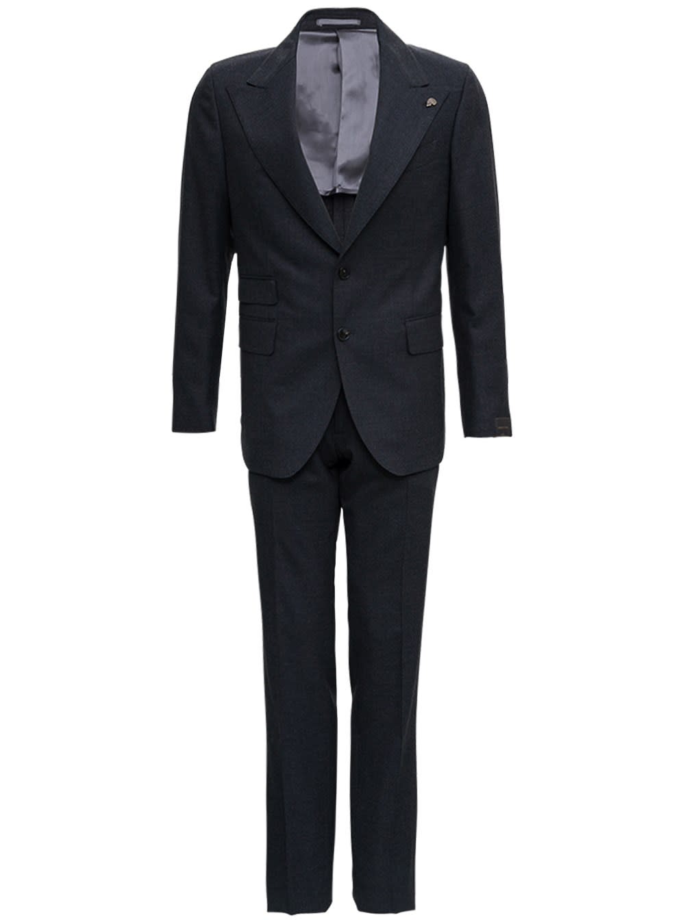Gabriele Pasini Anthracite Gray Wool Tailored Suit