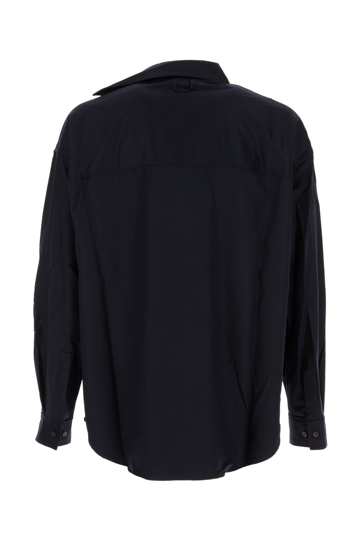 Jacquemus Long Sleeve Checkered Shirt Chest Pocket In Blue
