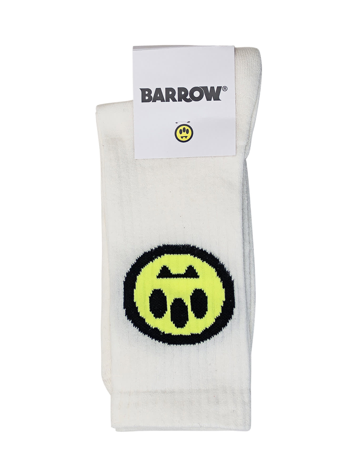 Shop Barrow Smile Socks In Off White