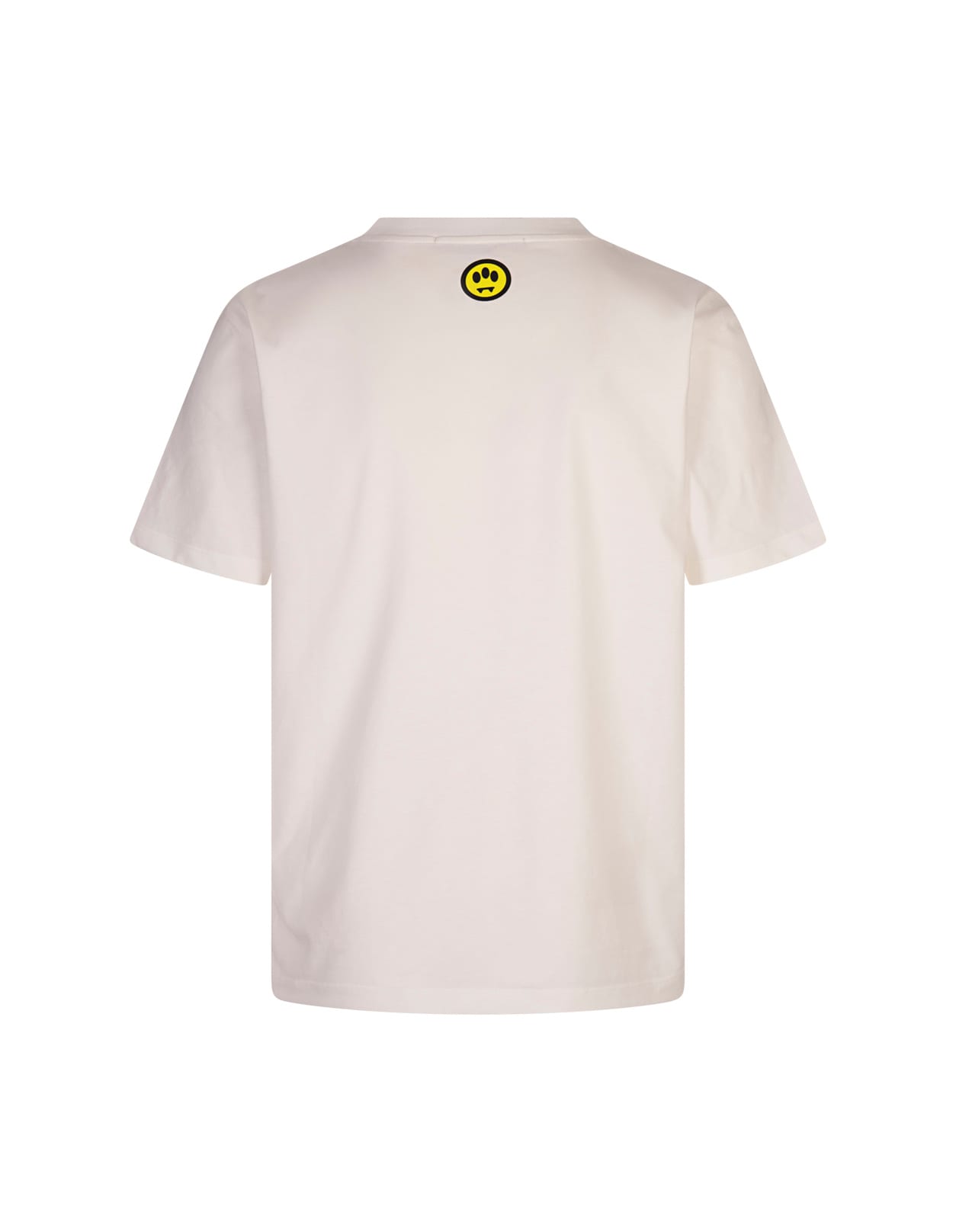 Barrow White T-shirt With Logo And Smile In White