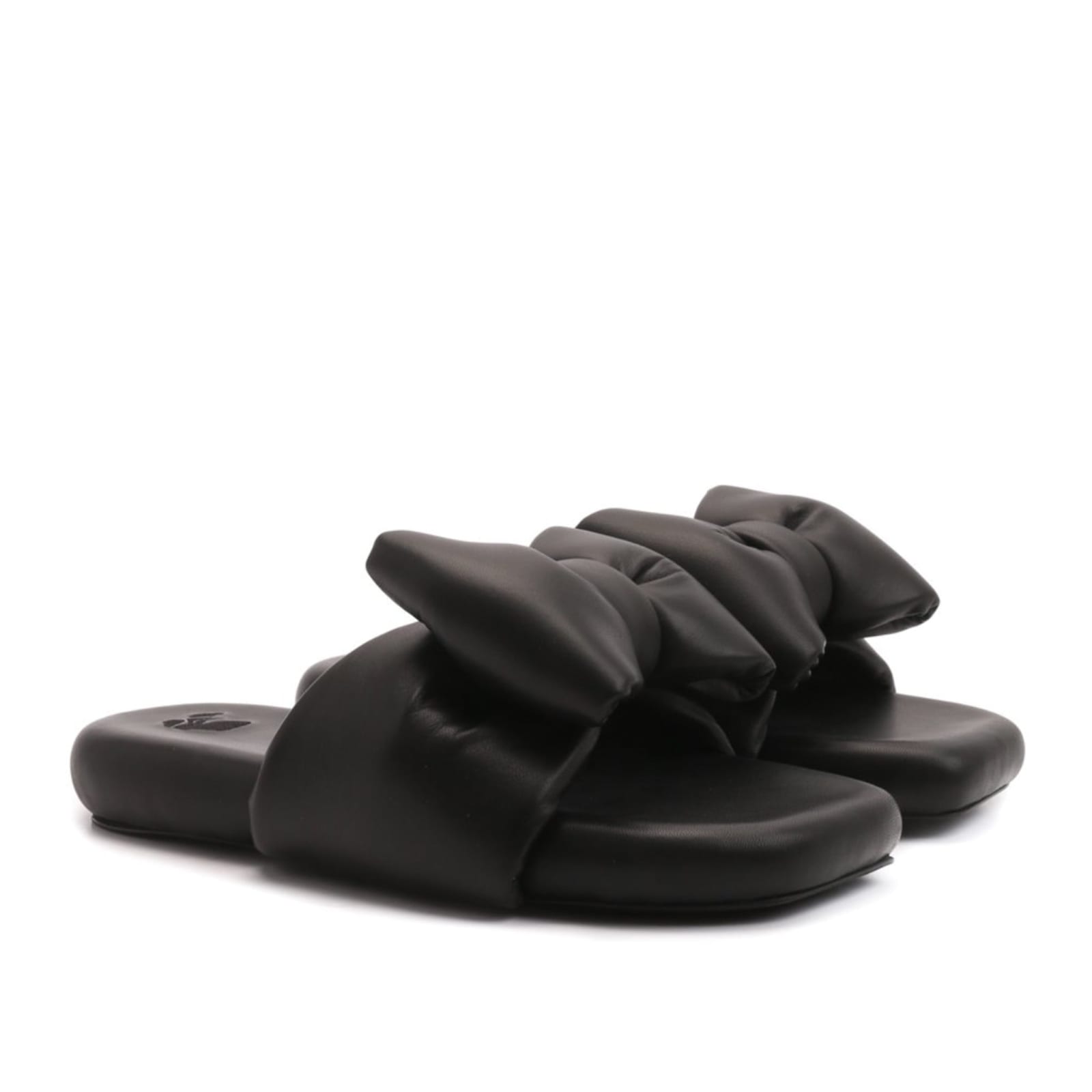 Shop Off-white Off White Padded Slippers In Black