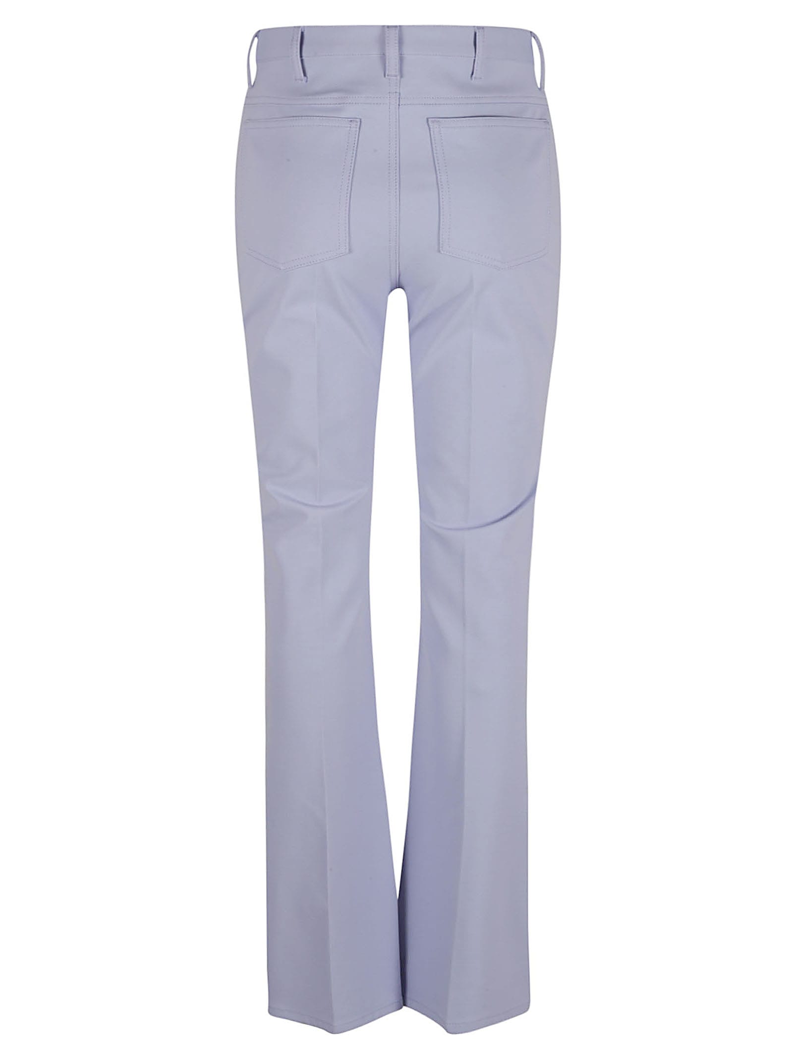 Shop Marni Flared Leg Buttoned Trousers In Thistle