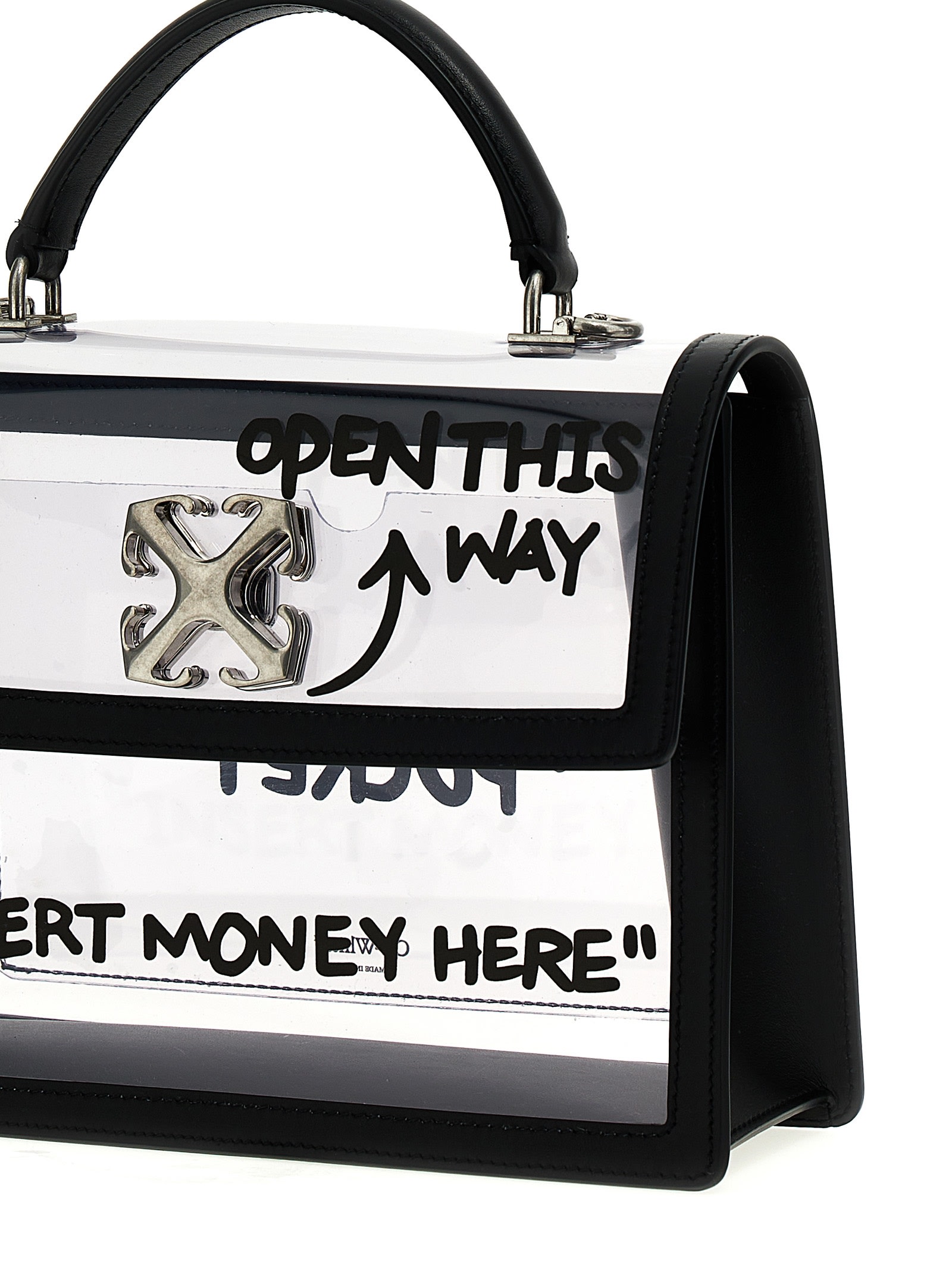 Shop Off-white Jitney 2.8 Handbag In Transparent