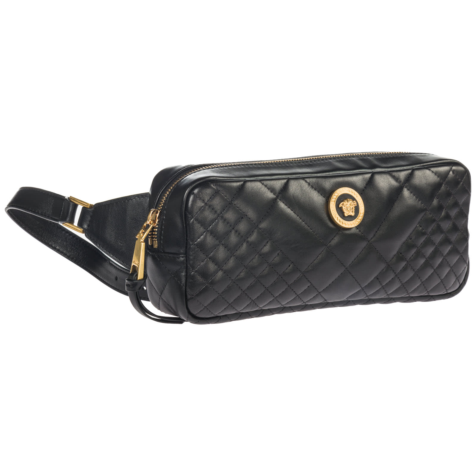 Versace Versace Leather Belt Bum Bag Hip Pouch - Nero - 10832818 | italist