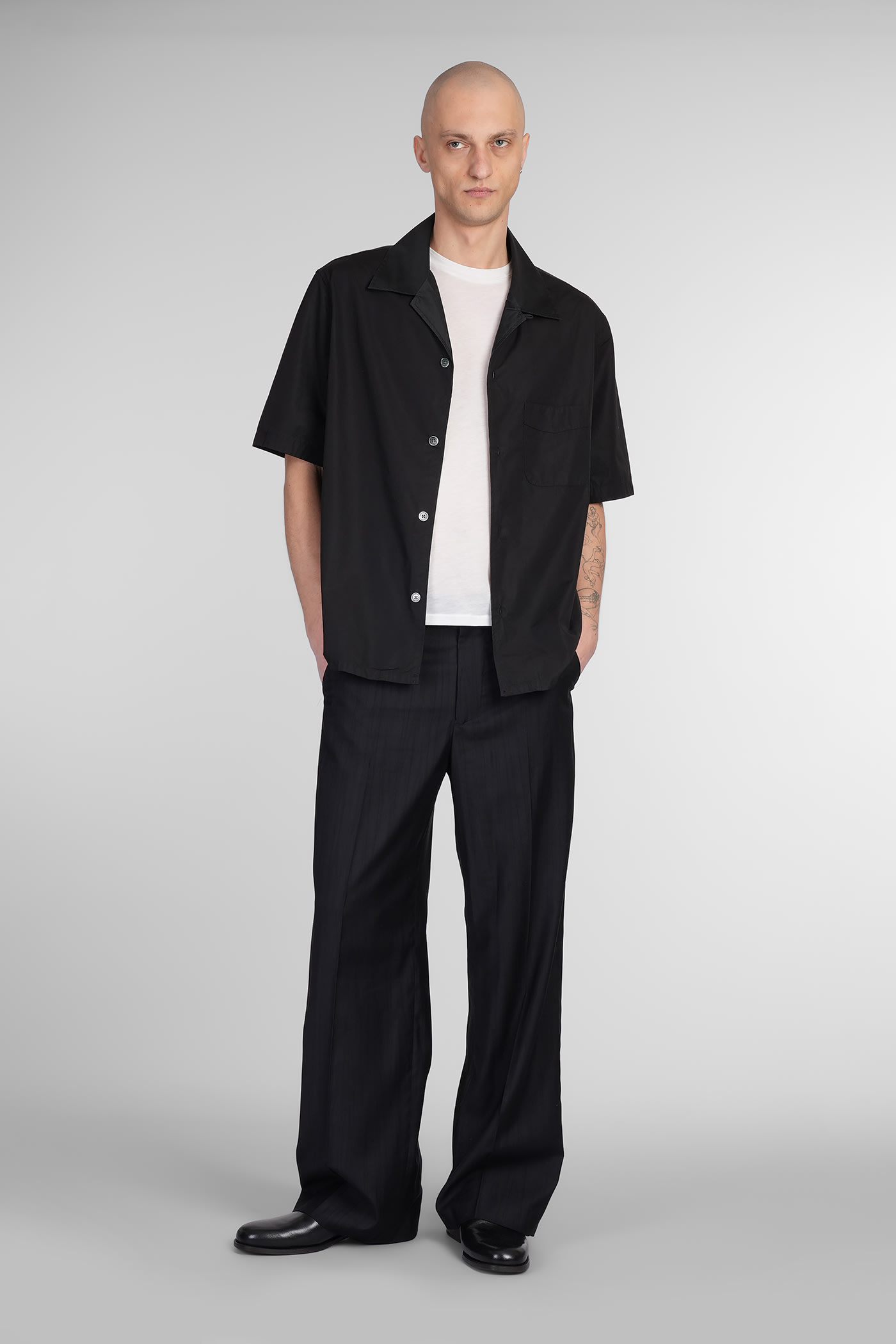 Our Legacy Black Boucle Box Shirt In Black